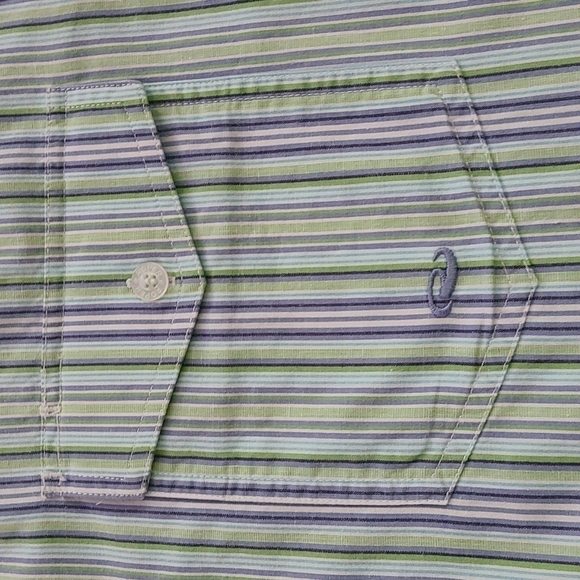 Roper Green & Blue Stripes Button Down Shirt - Picture 3 of 9